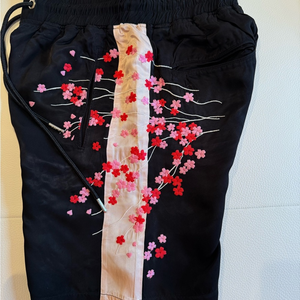 Diesel Black line High waist Shorts Floral Detail Size XS - Picture 5 of 9